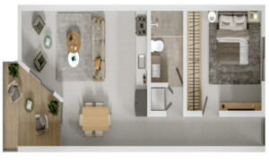 1br floor plan